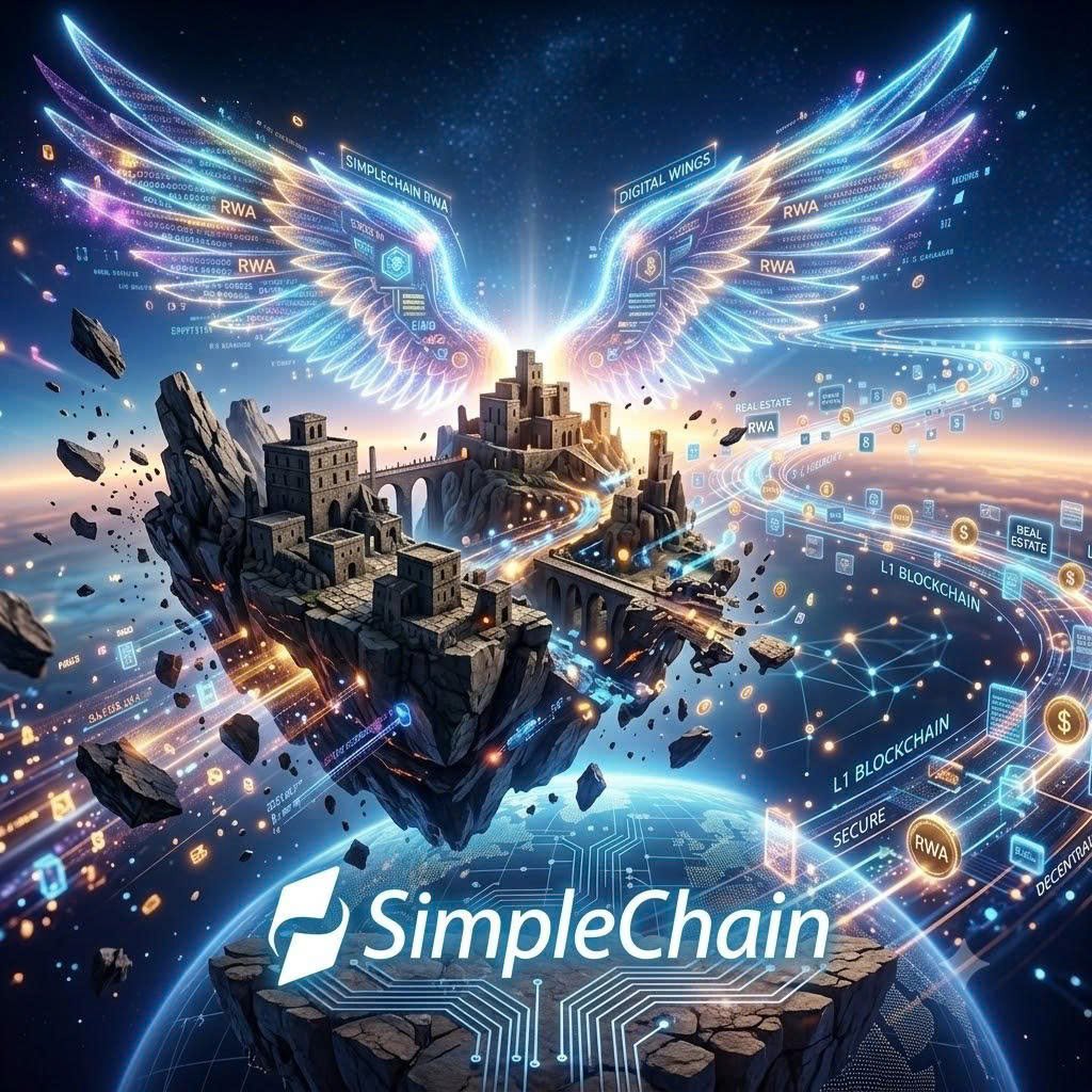 CipherHollow999's tweet photo. The physical world is too heavy to move, but .@SimpleChain_RWA is giving it digital "wings." By tokenizing real world assets onto a super secure L1, they turn static values into a borderless flow of liquidity. The future of RWA is here @Alok7765 https://t.co/u6S4qn3v07