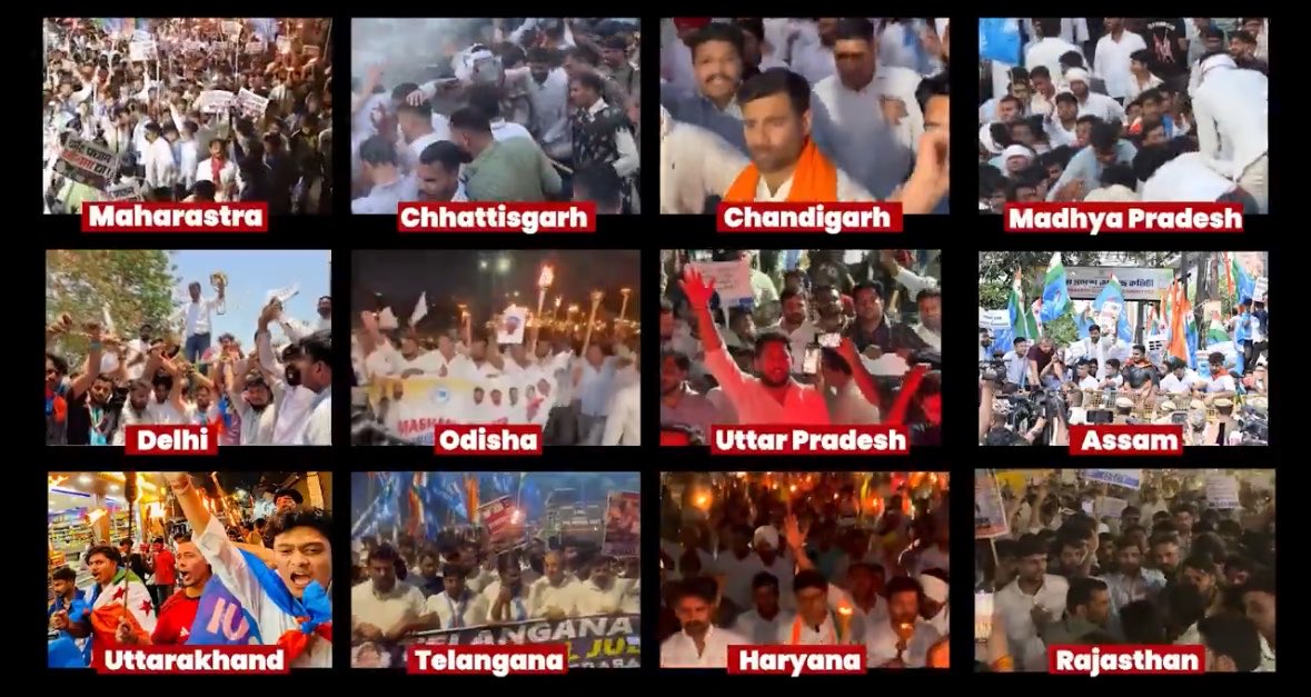 thispodcastguy's tweet photo. Mr. Kirkire,

If you want to know to what congress is doing, we formally invite you at Chattron ki goonj happening on 17th July led by Rahul Gandhi.

Something similar happened in Kota last month as well which I am pretty sure you ignored.

NSUI is daily doing some sort of awareness campaign 

Almost ever alternate day IYC is doing a protest

A nation wide press conference at 28 cities was done to convey the same

Below is the glimpse of Congress’s protest for your refrence.  

Before asking why congress is not doing anything, maybe do a google search next time.