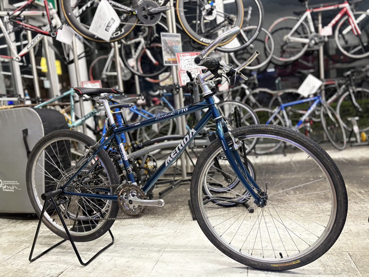 cycly_simada's tweet photo. オールドMTB商品化致しました‼︎

1990年代　メリダ　DAKAR  770 

年代を感じるメリダのロゴがクラッシックでかっこいいMTBです‼️ https://t.co/WQAozNLIhP