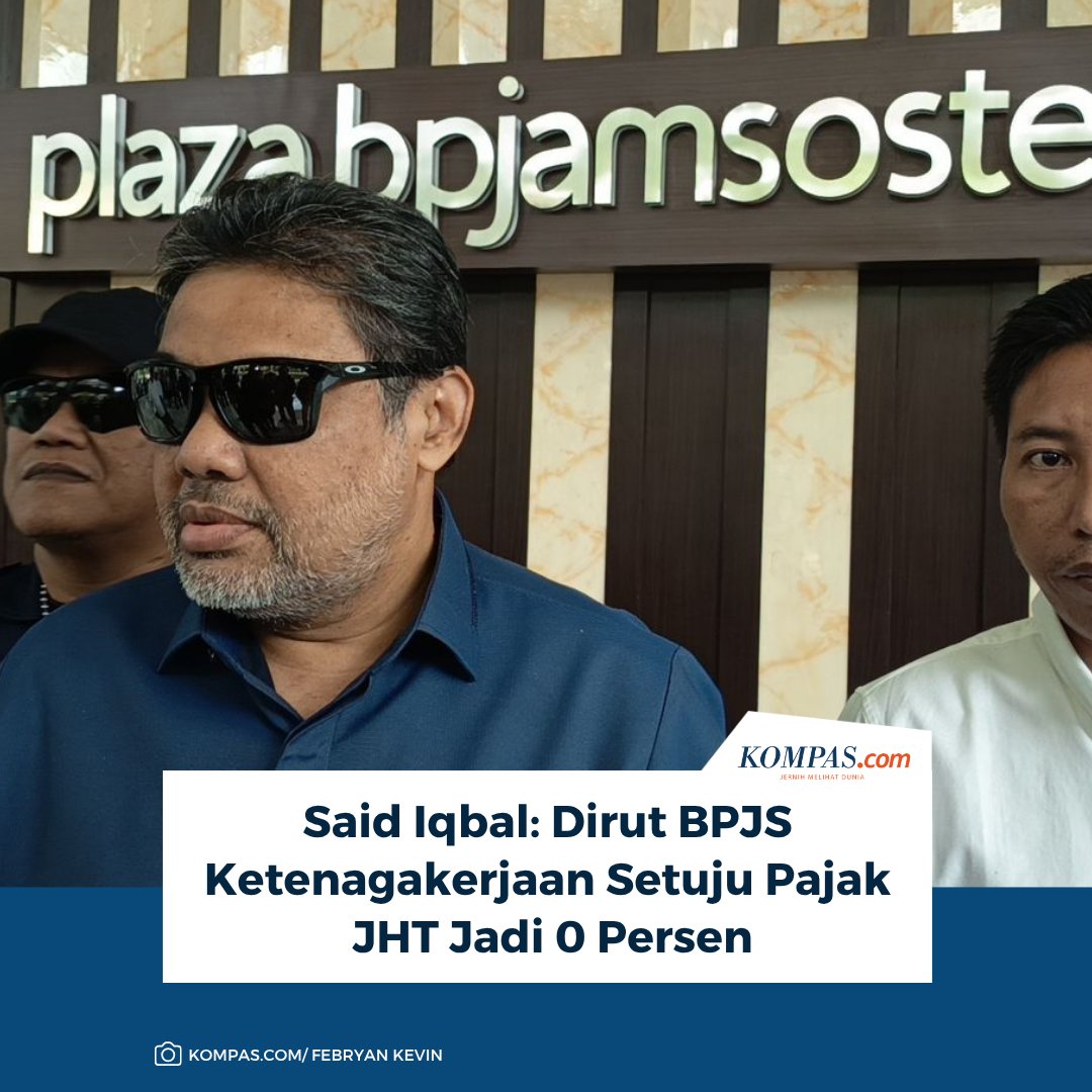 kompascom's tweet photo. Baca di sini: https://t.co/73vGuDUJ21

Penasihat Khusus Presiden, Said Iqbal menyatakan BPJS Ketenagakerjaan mendukung usulan penerapan pajak 0 persen untuk manfaat Jaminan Hari Tua (JHT) dengan alasan asas keadilan.

~IQ #BPJSKetenagakerjaan #JHT https://t.co/3BZWL3vShF