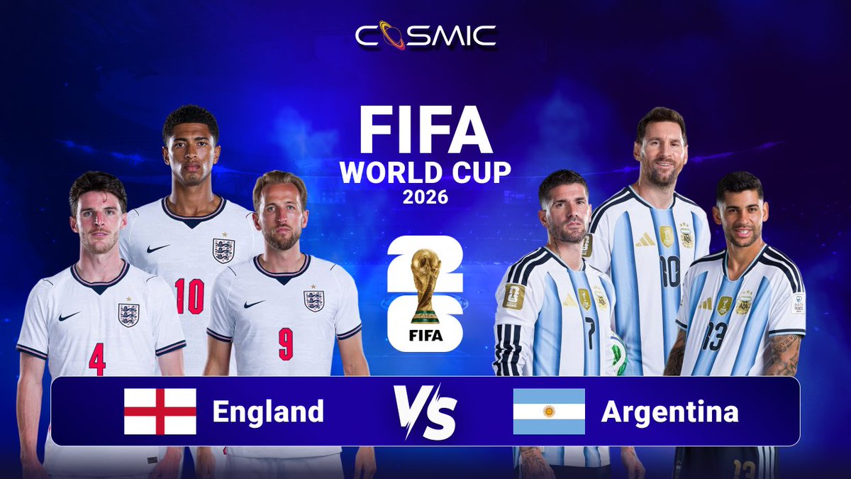 SlotCosmic's tweet photo. ⚽ England vs Argentina 🇬🇧🇦🇷 One of football's greatest rivalries returns with a World Cup Final spot on the line. Who are you backing? 🎯

👉 https://t.co/XQBHSG1o61 https://t.co/7w3b5JEQEH
