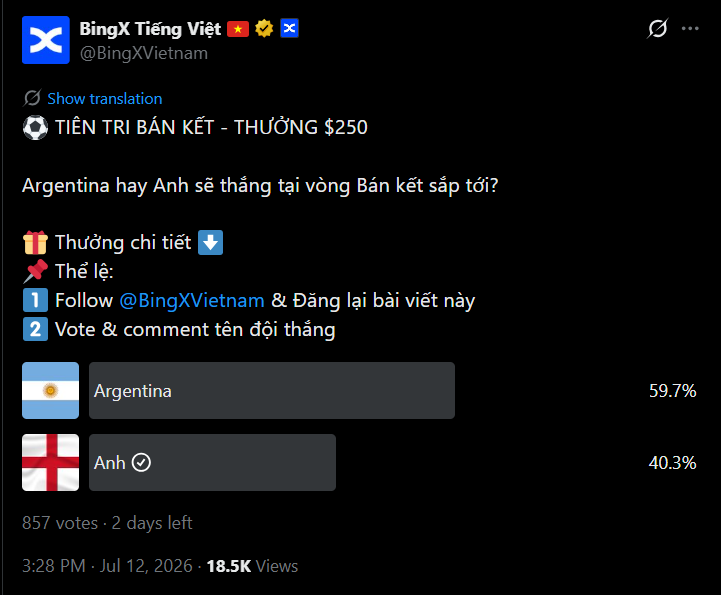 tin983254's tweet photo. @BingXVietnam Phép màu nào cho đội tuyển hoàng gia. Anh là đội dành chiến thắng https://t.co/vd6M3dCzB5