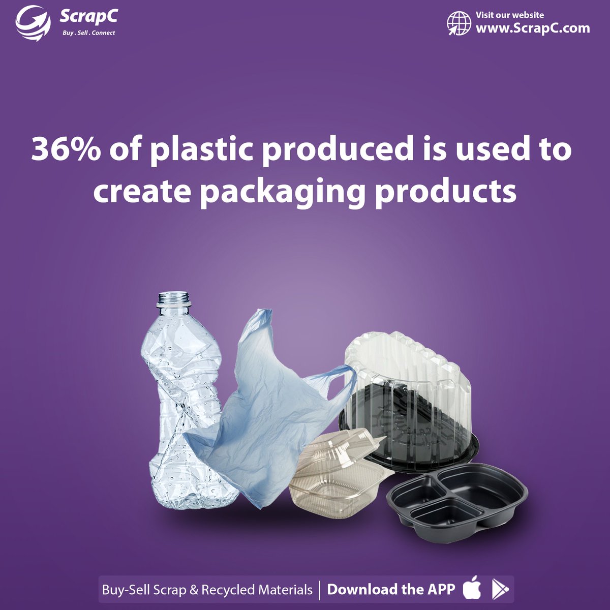 ScrapC00's tweet photo. ♻️ Did you know?

About 36% of plastic produced worldwide is used for packaging products.

Recycling and sustainable packaging are key to reducing waste and supporting a circular economy.

🌐 https://t.co/AlTqbXJXrE

#PlasticPackaging #PlasticRecycling #CircularEconomy #ScrapC https://t.co/jdJ9dYAHrr
