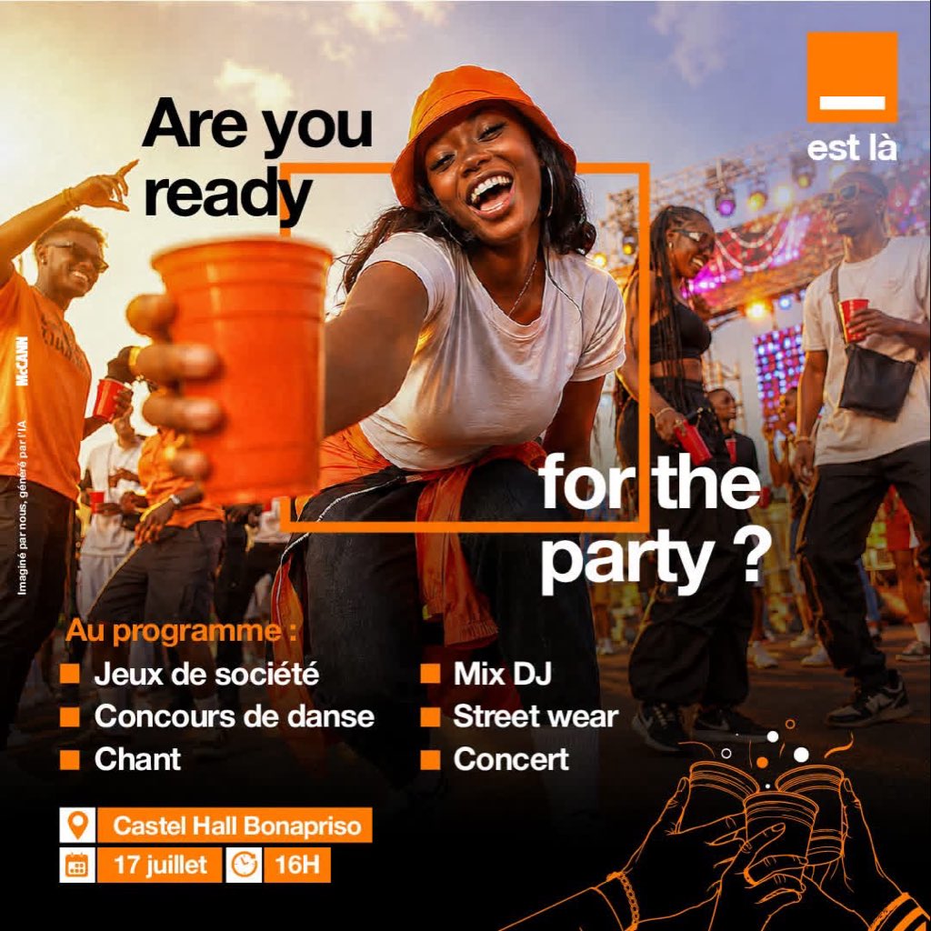 Orange_Cameroun's tweet photo. 🤍🧡 Ton look est prêt pour la #ReadyParty ?

Viens en blanc avec une touche d’orange ✨ Les looks les plus stylés repartiront avec des surprises 🎁🔥

🎟️ Invitation gratuite : https://t.co/0Pvll6e3LK

#OrangeEstLà https://t.co/AR3cghsQvD