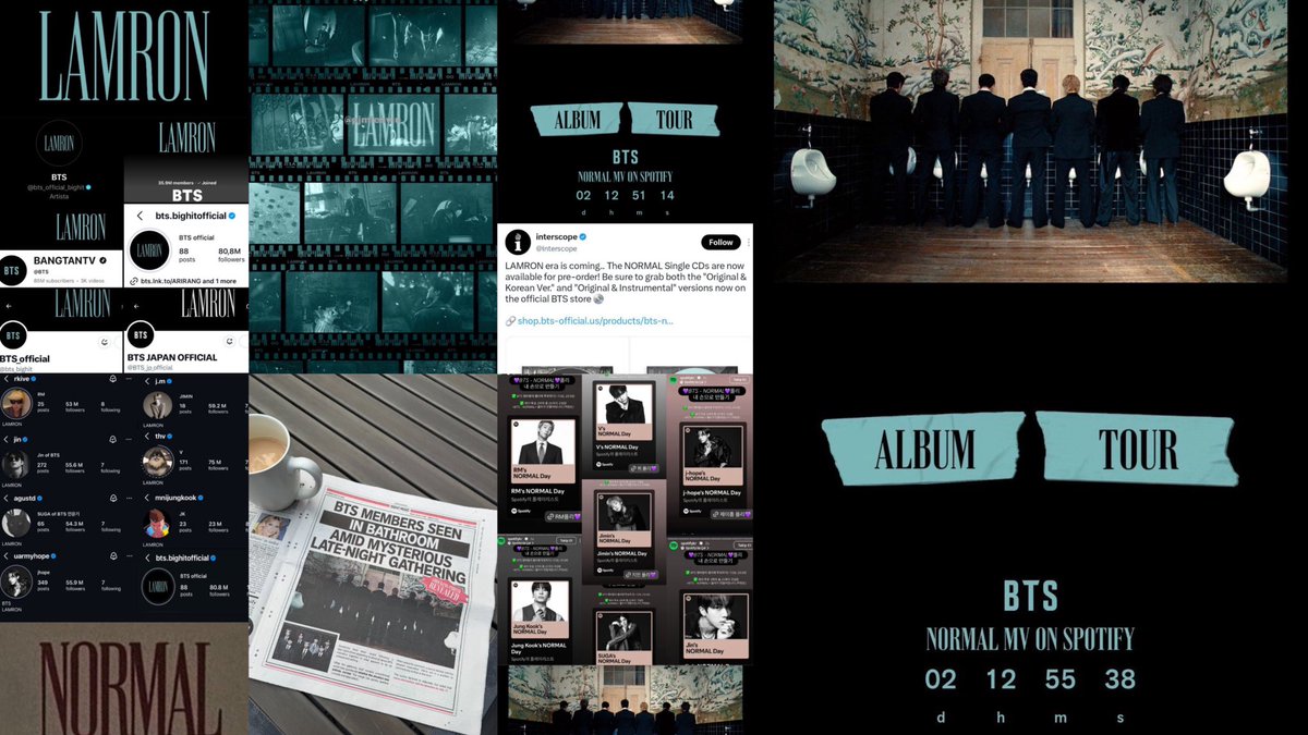 goeskthh's tweet photo. USTEDES TAMBIÉN ESTÁN ABSOLUTAMENTE OBSESIONADAS CON LA PROMO PARA NORMAL???? Esto es ENORME, promo en todos lados, RADIO, MV próximamente, dinámica en Spotify, #BTS compartiendo perfiles, las cuentas oficiales cambiando sus layouts Y MÁS, esto es un SINGLE, esto es un COMEBACK, A DARLO TODO Y LOGRAR RE-PEAKS PARA BTS Y ARIRANG🗣️🔥💜

— COMENTA, LIDEREMOS LAS TENDENCIAS GLOBALES👇🏻

LAMRON IS COMING
NORMAL MV IS COMING
NORMAL IS COMING 
BTS IS COMING
#BTS_ARIRANG 
#BTS_NORMAL