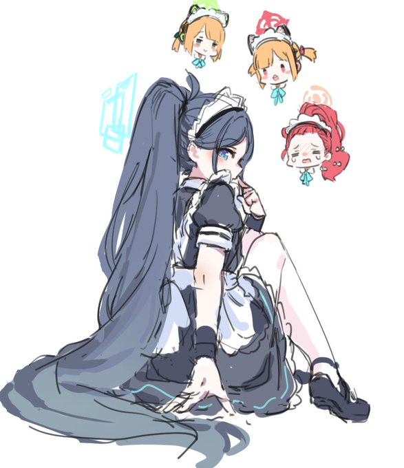 ブルアカ「お誕生日なので前に描いたモモイとミドリ加筆 #BlueArchive
