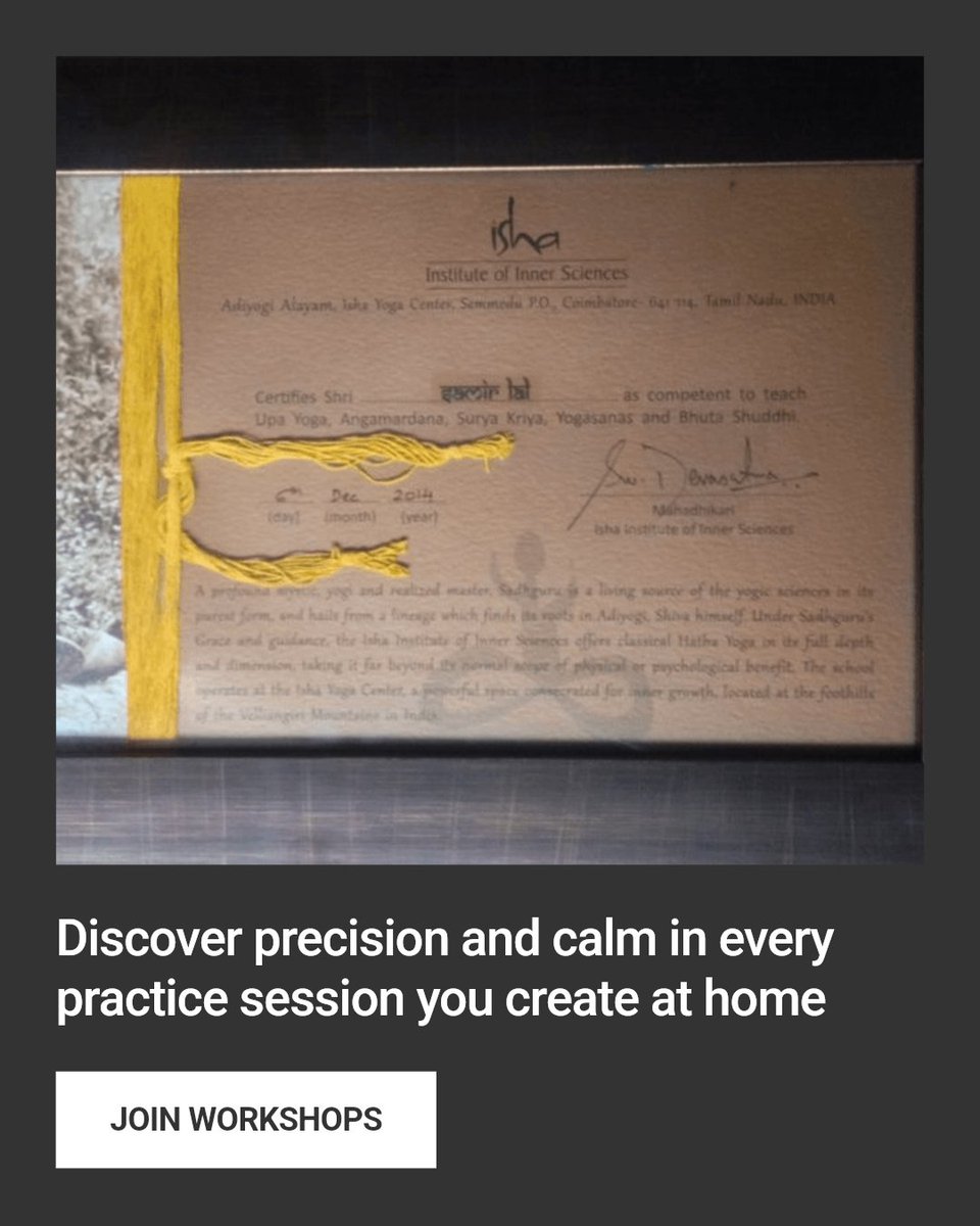 classical_yoga's tweet photo. Rooted yoga means classical form, daily practice, and inner attention. It supports body, mind, and energy. Begin your take-home routine today.

Upcoming Workshops https://t.co/VvVPsMdjUf #classical #isha #sadhguru https://t.co/dGJVngk8x5