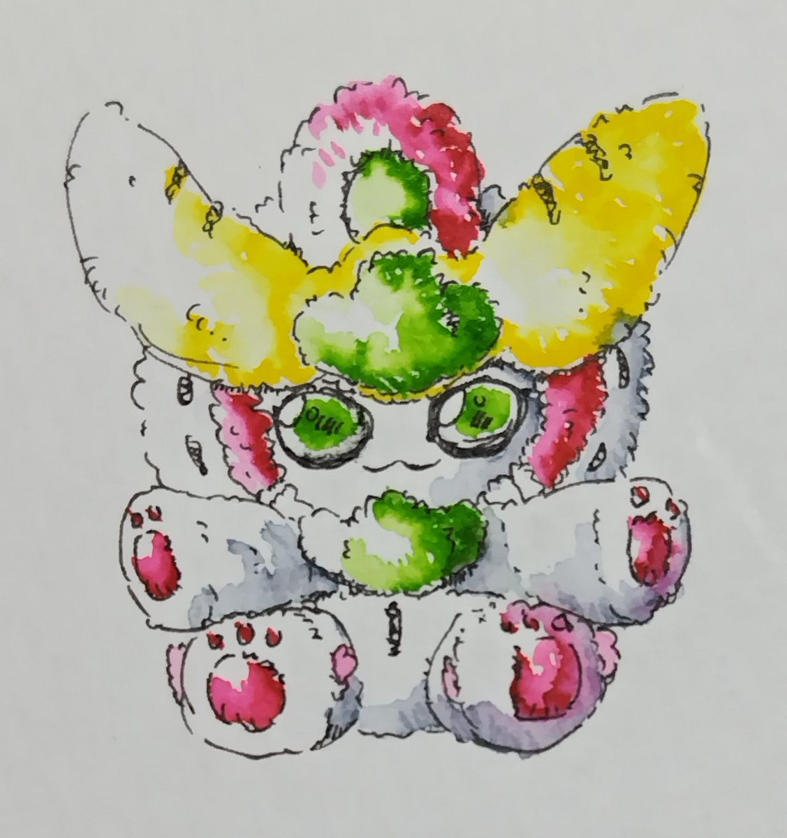 hanare_gogo's tweet photo. 人外ブレイサ

今流行ってる(のか？)なんか｢二頭身の着ぐるみ｣というか｢人の顔とぬいの体が合体してる｣みたいなブぬいが欲しいですというらくがき https://t.co/KNN3nHg9gh