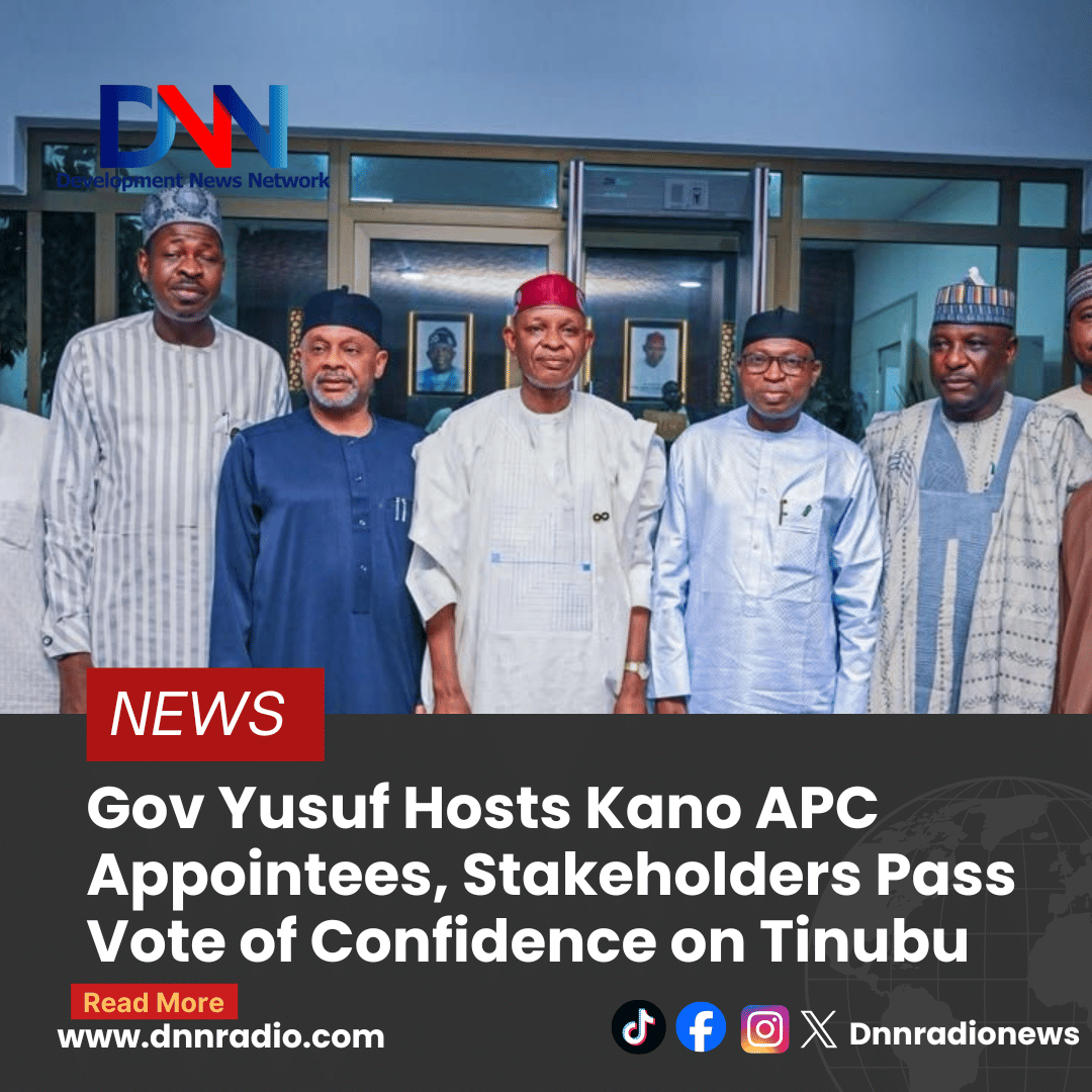 DNNRadio's tweet photo. Kano State stakeholders and appointees have passed a vote of confidence in President Tinubu’s administration, signaling a renewed commitment to collaborative governance and national development. 
🔗 https://t.co/etfKUtCJxH
@KanostateNg 

 #Kano #Politics #dnnradionews #DevNewsNG https://t.co/aiBPk2HjRO