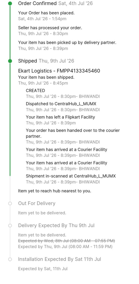 Manisht986's tweet photo. @flipkartsupport Order was placed on 4th July and today is 14th. It is now 10 days. Who is your specialist who is working on. Is he has any deadline to close this issue. You should give me compensation for harrasing me and my family members due to your transportation issue @TOIIndiaNews https://t.co/xhC7doKBlL