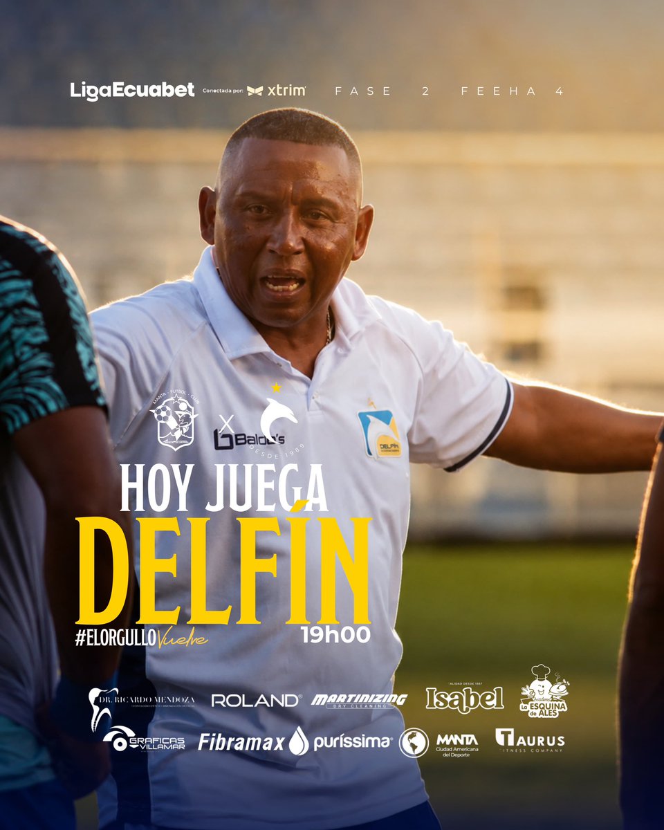 DelfinSC's tweet photo. Hoy juega el primer campeón de Manabí. 💙💛

Nos vemos luego @MantaFutbolClub 🤜🏻🤛🏻

#ElOrgulloVuelve 
#LigaEcuabet https://t.co/xgU6ZWHVKN