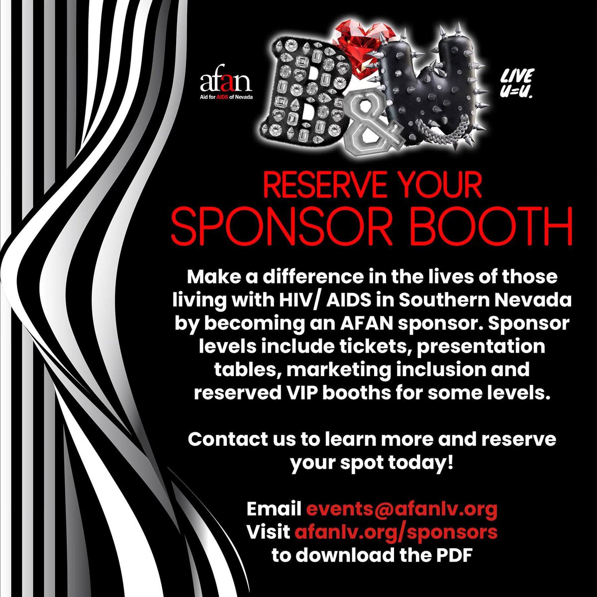 AFANLV's tweet photo. Reserve your Sponsor Booth Today! #AFANBW 40th Annual Party sponsorships are available at every level. Contact us to receive a sponsorship packet or download at https://t.co/MgdMjEM0GC https://t.co/jvHD6Ox5l0