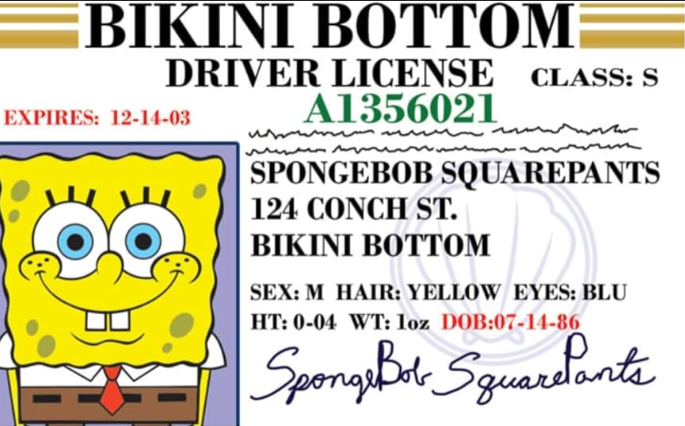 LittleSahPlays's tweet photo. Happy 40th birthday, Spongebob. May your endeavors to obtain your license to your fullest potention never come to an end. https://t.co/B0pLzGJT0N