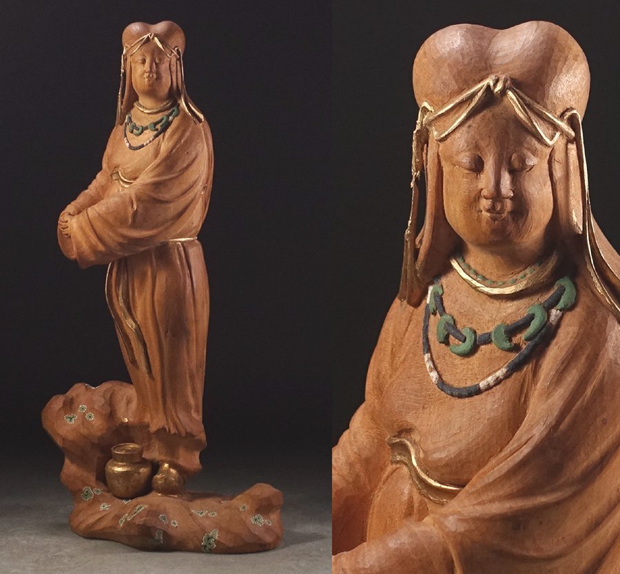 ヤフオクで今村量慶《神代之朝》（木彫彩色）が16万8300円（税込