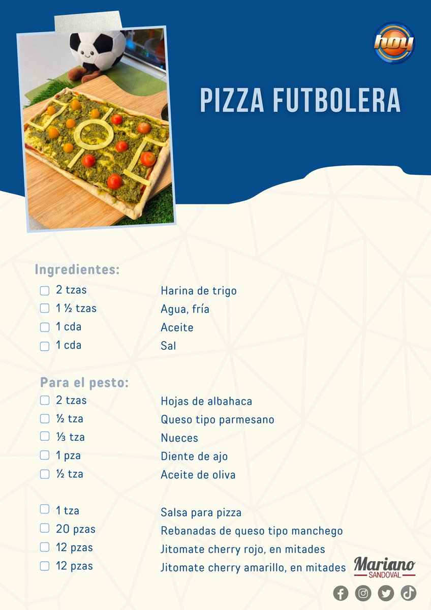 ChefMarianoS's tweet photo. Hoy tenemos una receta muy #SabroZone para este martes de fútbol. Cocinamos: pizza futbolera 🤩⚽️ https://t.co/STuCOqyISK