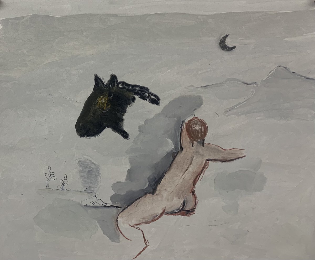 danfei4's tweet photo. I painted a picture, and it's been collected by a collector in Cambridge. Goodnight, friends. #artbots https://t.co/0RZCINH3o2