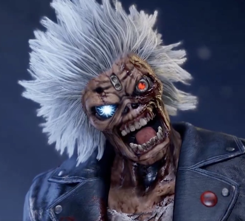 dbd_kamigame's tweet photo. 【アイアンメイデンのハントレススキン実装】

7月15日AM0時より、バンド「IRON MAIDEN」とのコラボスキンが実装！

ハントレスのレジェンダリースキンです！٩( ᐛ )و

■スキン名
フェイスメルターエディ

▼「フェイスメルターエディ」の元ネタ解説
https://t.co/lRobRPj0xl  
#DbD