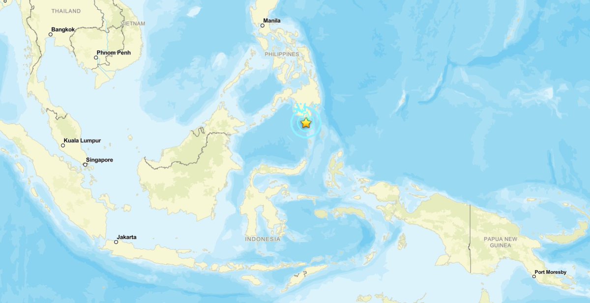 mercenarygeo's tweet photo. M6.2 #earthquake 34 km WSW of Sarangani, Philippines https://t.co/c0U8OVL762 https://t.co/w5ynXAmlgG