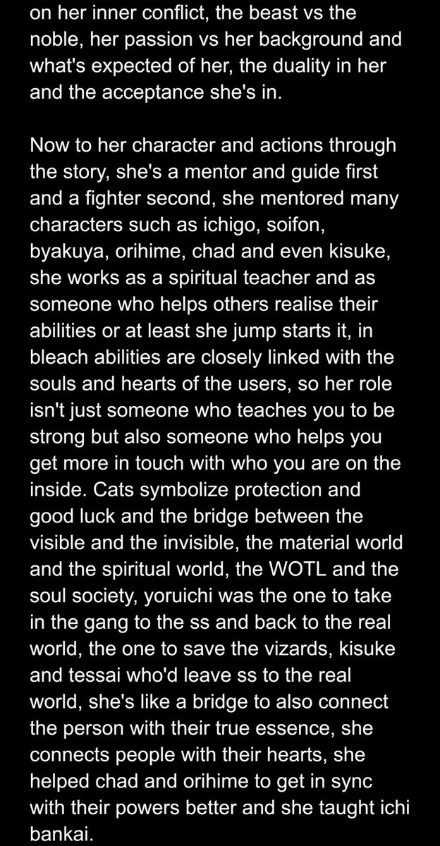 sosukette's tweet photo. My analysis on yoruichi since some people love to downplay her 
(More in the comments) https://t.co/UmU3UdekRH