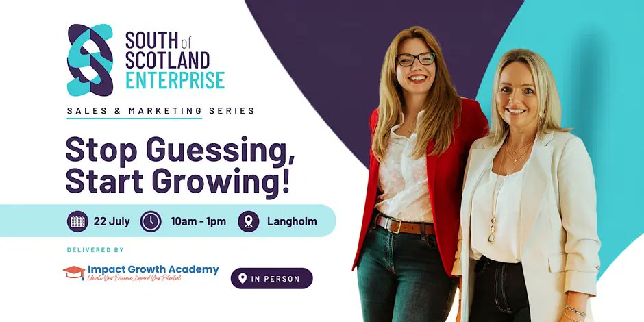 SoSEnterprise's tweet photo. Join this free, practical workshop for South of Scotland businesses and discover who to target, what problem you solve, and where to focus your marketing efforts.

22 July | 10am - 1pm | Langholm

Sign up ⬇️ 
https://t.co/AQYMzfqsyP https://t.co/Gsw32hncQK