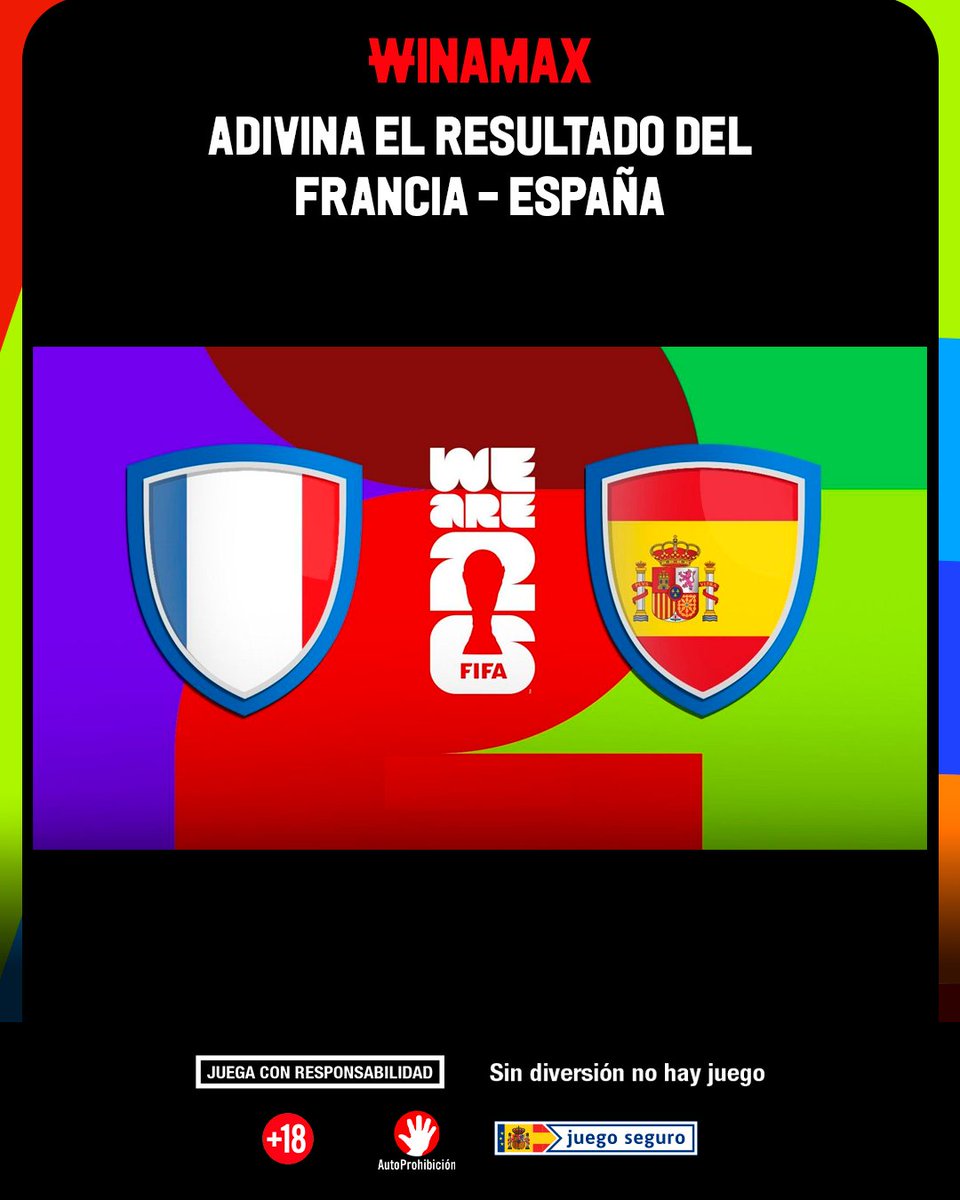 WinamaxDeportes's tweet photo. 🎁 ¡Regalamos 50 € en Freebets para uno de vosotros!

🗣️ Sigue a @WinamaxDeportes, dale RT y responde con tu usuario de Winamax y la pregunta:

✅ Sorteo después del Francia - España.

🇪🇸 Solo usuarios ES.
