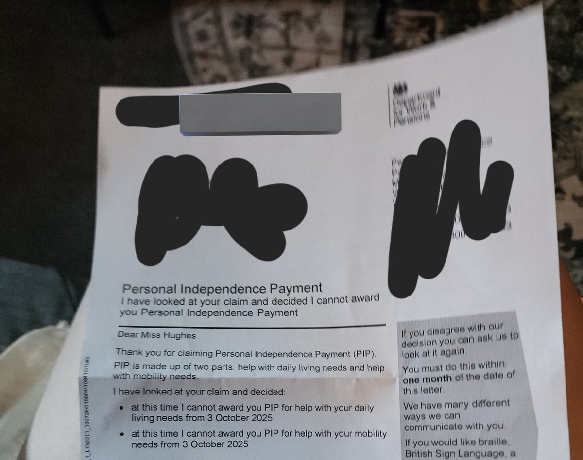 MiriamHPhoto's tweet photo. Apparently having stage 4 cancer isn't enough to receive some pennies from the UK government.... 

#pip #benefits #ukgoverment #cancer #wtf #stagefour https://t.co/NRnCJfBiBx