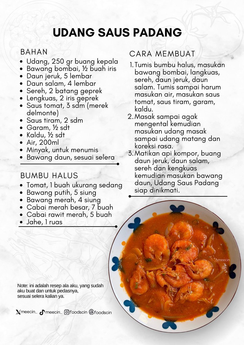 meecin_'s tweet photo. Buku resep ala aku 👩🏻‍🍳 https://t.co/9D0hf39qPC