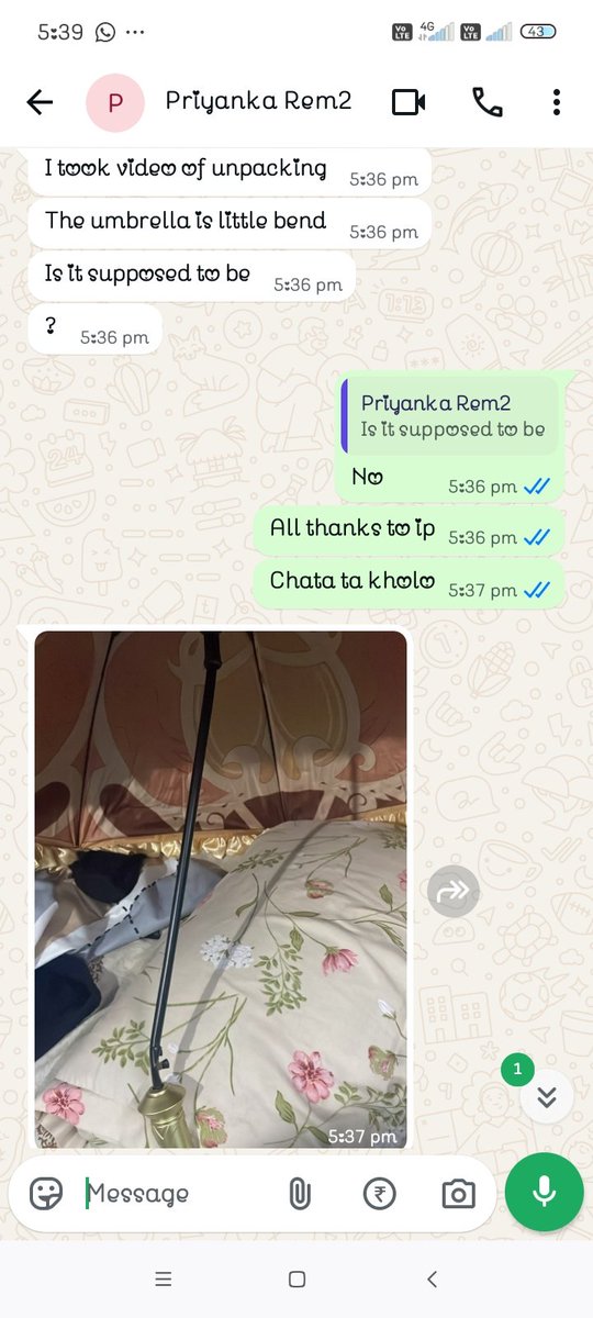 Fresh_TeaLeaf's tweet photo. @IndiaPostOffice  I shipped a completely perfect umbrella worth 4.5k via speedpost because my friend needed it urgently.EW459209245IN. The umbrella is completely bent and it will definitely break if she tries to fix it.I paid the shipping amount but Who will pay for my umbrella? https://t.co/FGPGyyWavM