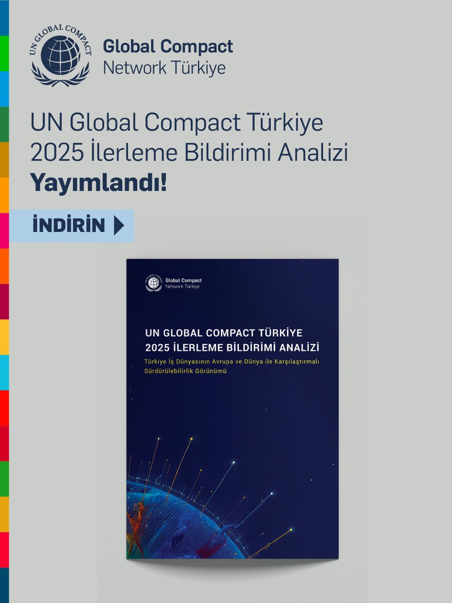 GlobalCompactTR's tweet photo. 📊 UN Global Compact Türkiye 2025 İlerleme Bildirimi Analizi yayımlandı!
Analiz, Türkiye iş dünyasının sürdürülebilirlik performansını Avrupa ve dünya ortalamalarıyla karşılaştırmalı olarak ortaya koyuyor.
🔗 İnceleyin: https://t.co/0PUOXIOG50 https://t.co/2H9f8uLJCc