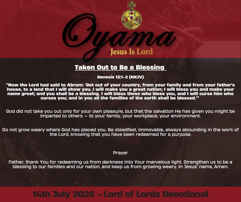 oyama_sc's tweet photo. God pulled Abram from comfort with a promise: I will bless you, and you shall be a blessing. Genesis 12:1-3 https://t.co/zMQ9KOWZjk