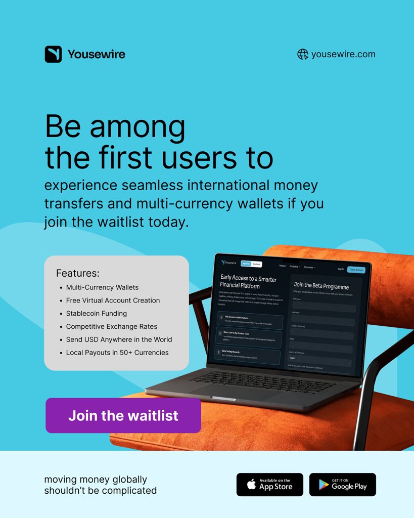 yousewire's tweet photo. What if sending money across borders felt as easy as just sending a text? 

The future of global finance is almost here and you can be among the first to experience it.

Introducing Yousewire, your upcoming all-in-one multi-currency platform designed to make managing money across borders simpler, smarter and more connected. 

Whether you’re a freelancer, remote worker, business owner, digital creator, student abroad or someone who sends and receives money internationally, Yousewire is being built with your global lifestyle in mind.

Join the waitlist today and be among the first to explore new features, receive launch updates, and help shape the future of borderless payments.

#crossborderpayments #yousewire #internationalpayments #comingsoon