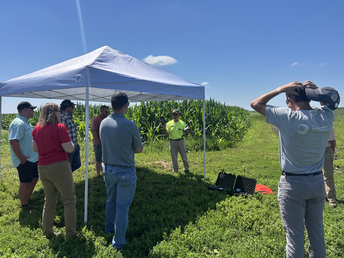 ISUFieldLab's tweet photo. Hay Day brought farmers and industry together for a day of learning about alfalfa stand management, common field pests, and how drones can support agricultural operations. Thank you to our speakers, @ErinHodgson_ISU, Luke & Doug with @ISUDigitalAg, and Shelby Gruss! #ISUExtension https://t.co/YHj27MG6AT