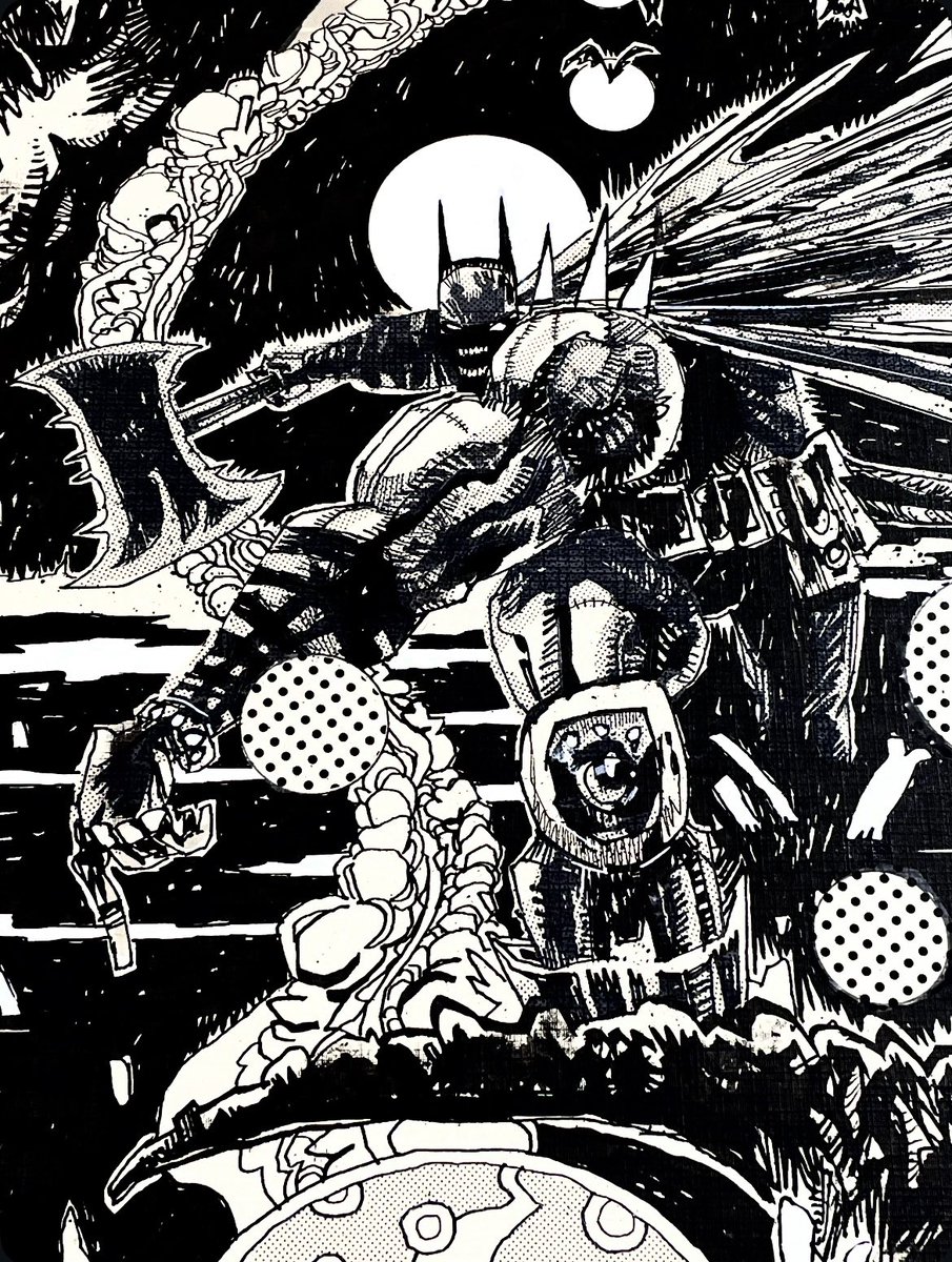 JimMahfood's tweet photo. Absolutely rough day at the office…
💀🦇💀
@Ssnyder1835 
#absolutebatman #inks #jimmahfood https://t.co/W9cmGBPOpo