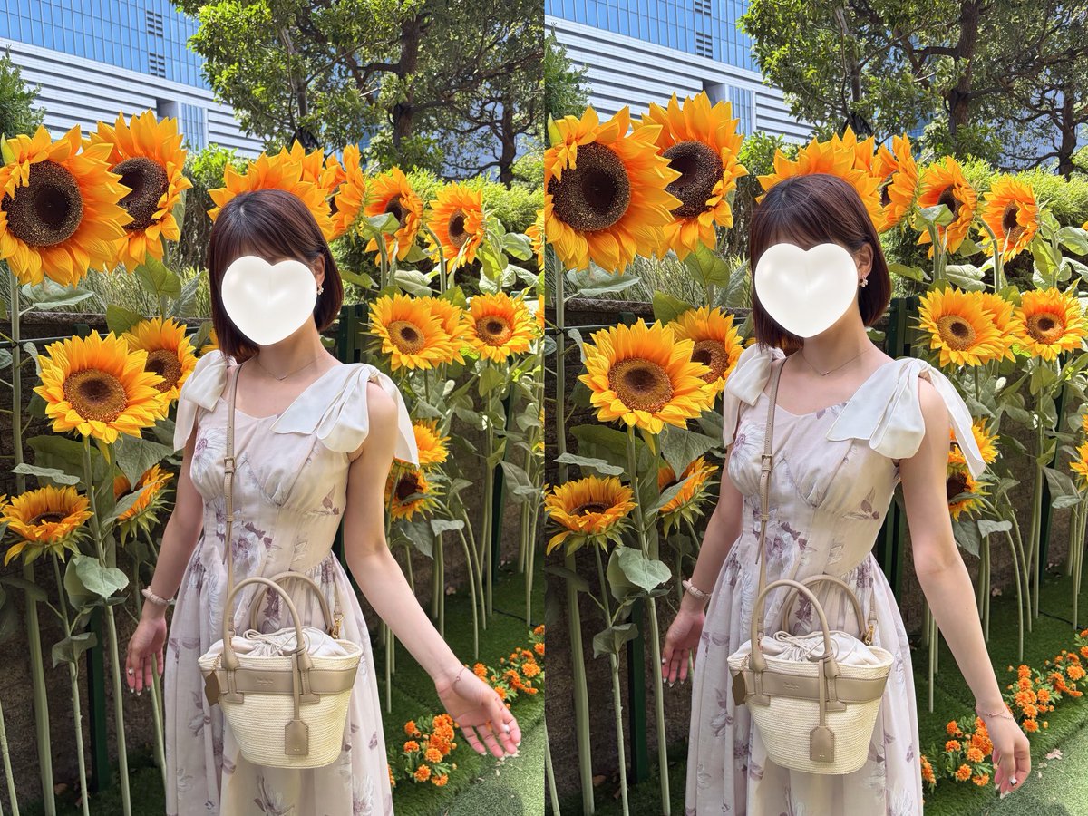 Ru3Gh's tweet photo. Sunflower Printed Midi Dressを着てひまわり見に行った🌻♡
ウエストが絞られててスタイルアップするのがとっても嬉しい( ᴖ ̫ᴖ )♩
お昼に行ったから暑かったけど、人が少なくてたくさん写真撮れた😻
#herlipto https://t.co/EAEg3uDMHZ