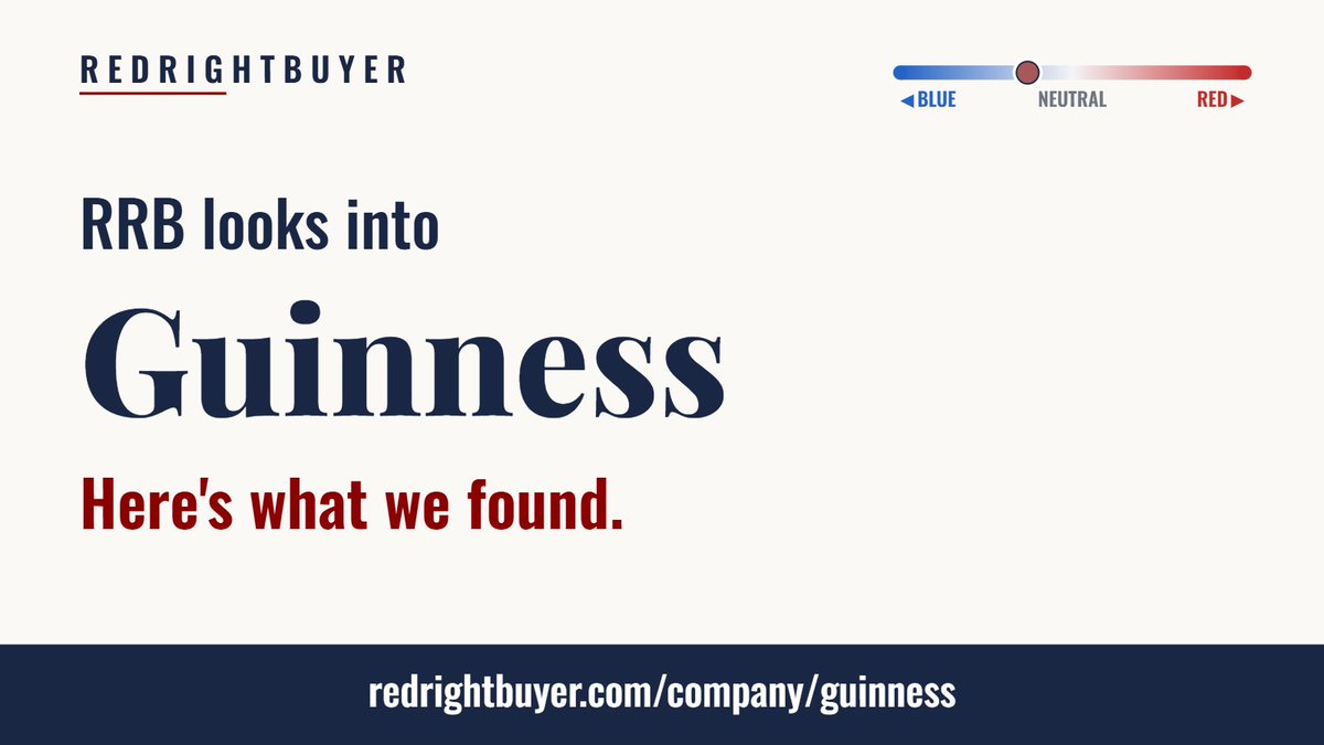 RedRightBuyer's tweet photo. Think Guinness is an independent Irish company? It is owned by Diageo. In 2023-2024 the Diageo PAC gave 68.5% of its federal candidate money to Democrats, 31.5% to Republicans. Full breakdown:

https://t.co/H8YN8xglM6 #Guinness #Diageo #ShopYourValues https://t.co/u3Iy6LBPkH