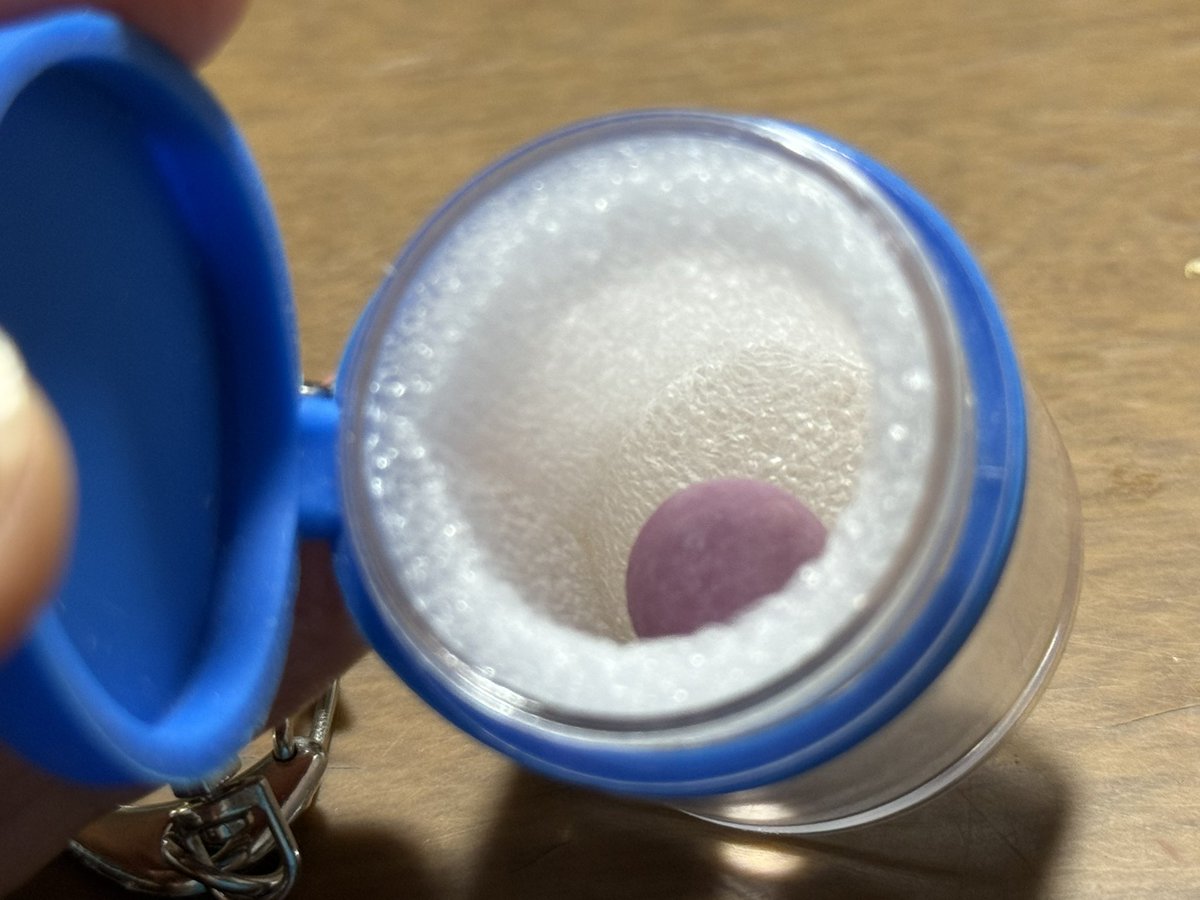 yoshida_umanari's tweet photo. ここ数日話題の「観劇中の飴」について。私はタワレコの銀テホルダーの中にクッション材を敷いて、これに小袋から出した飴を入れておきます。フタがシリコンなので音がしません。
そんなにまでして飴舐めたいの？と思う人もいるかもだけど、突然咳き込んでどうにも止まらない経験をしたことがあり…。 https://t.co/jRv14SCd83