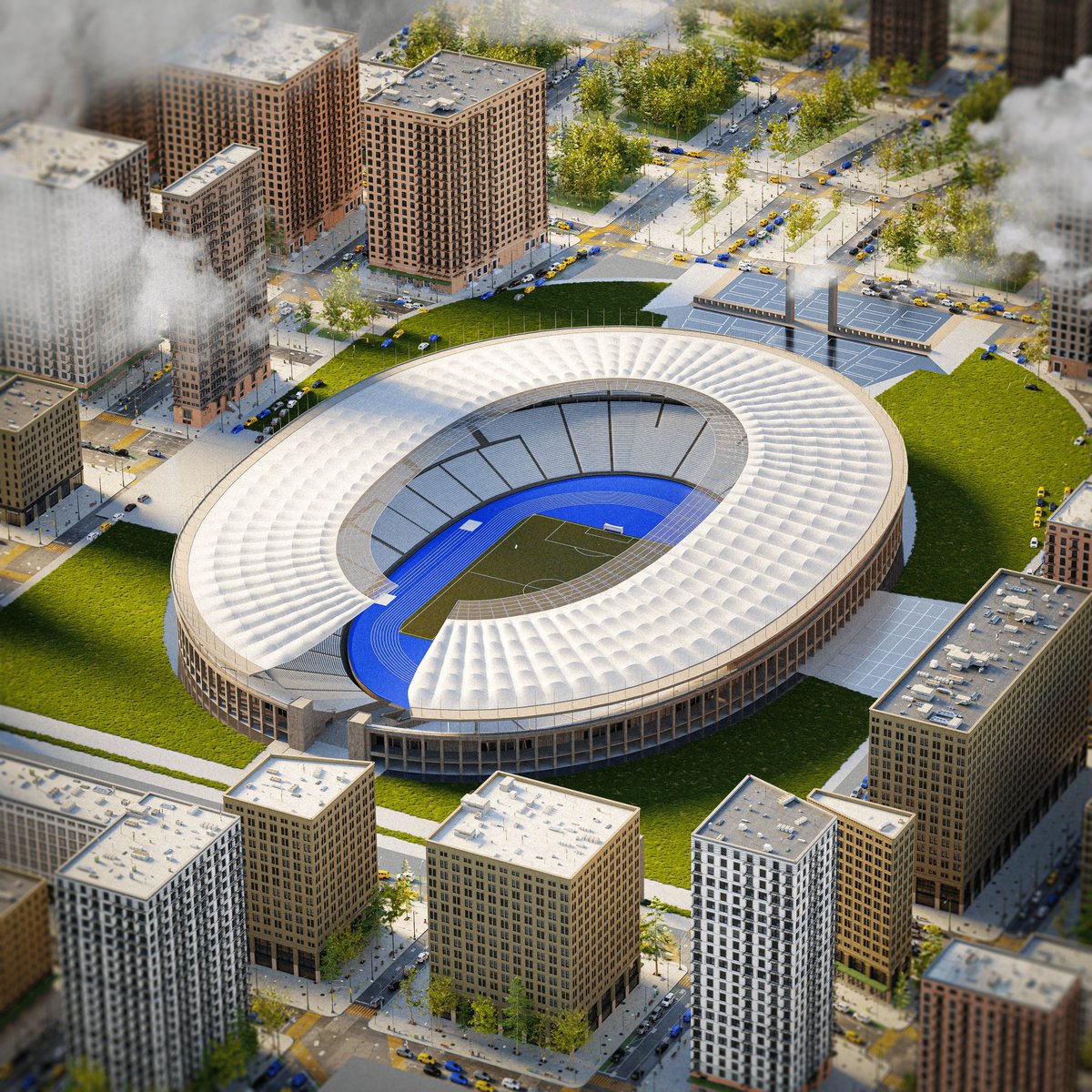 AisanKilo's tweet photo. Stadium R&amp;D #Houdini #Blender #Modeling #WIPㅤ https://t.co/iuHR9PeDG6
