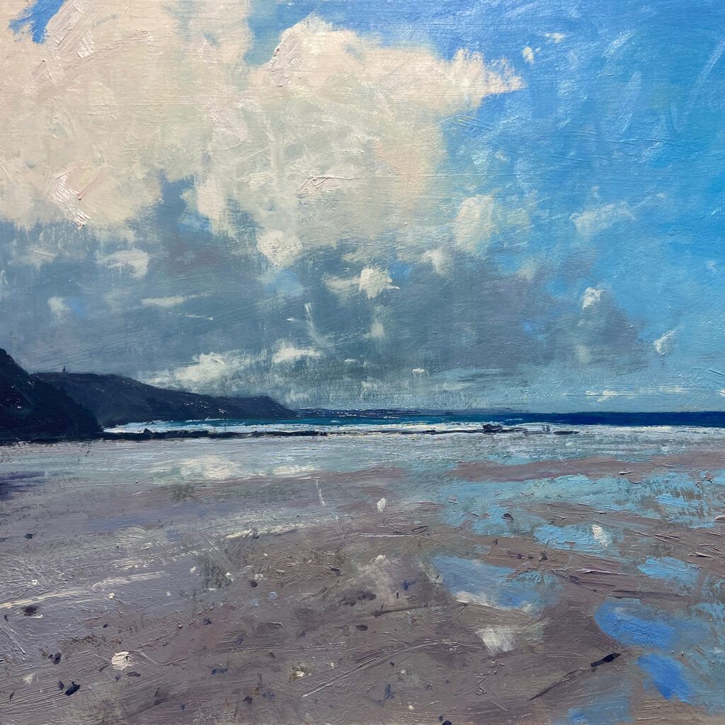 BrumHour's tweet photo. RBSA Summer Show 2026 @rbsagallery

Until Aug 1 Image: Andrew Barrowman ARBSA, View West At Low Tde Porthtowan (detail)"
Details: https://t.co/1HMB6FjbiF
#Birmingham #BrumHour https://t.co/XECZ7FYX1x