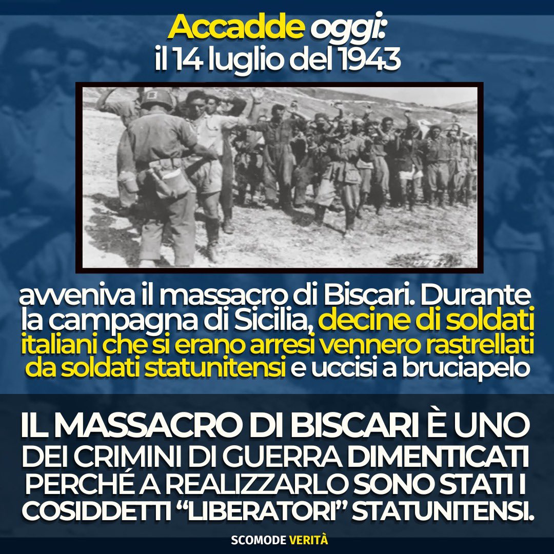 ale_dibattista's tweet photo. Sono le stragi dimenticate perché a realizzarle sono stati gli USA, i cosiddetti liberatori che continuano a dettare legge sul nostro territorio anche grazie alla comunicazione e alla propaganda. Leggete qui 👉 https://t.co/arAsQl8P5t e iscrivetevi al mio canale Substack https://t.co/cRZvWXvbyF