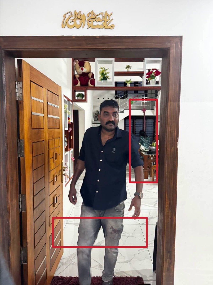 Delhiite_'s tweet photo. Woman Found Dead, Friend Admits Slapping & Choking Her Before "Suicide", Police Suspect Possible Murder

📍Pathanamthitta, Kerala

A 31-year-old muslim woman, Shehna, who was living separately from her husband and had a daughter, was found hanging inside her home in Adoor.

Neighbors heard shouting from the house and alerted others. When the door was opened, Shehna was found hanging while her male friend, Arun, was still inside. Bloodstains was reportedly found on Arun, as well as on the floor and staircase. He was taken into police custody.

During questioning, Arun admitted they had argued and that he slapped her and grabbed her by the neck before claiming she died by suicide.

Police have not accepted his version and say the post-mortem and investigation will determine whether it was suicide or murder.
— Her family alleges that she was murdered. {MediaOneTV}