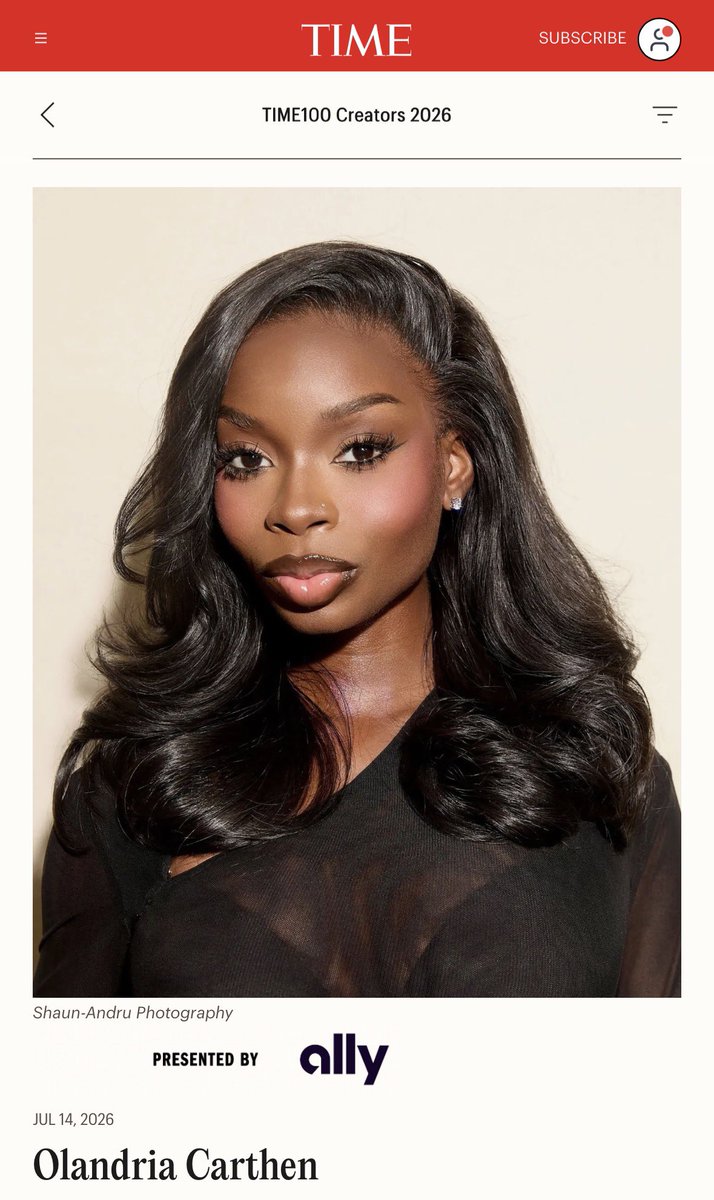 catdanyelli's tweet photo. SCREAMING! Olandria was named to the 2026 TIME100 Creators List!!!! So proud of you @LashaeAsh!!!
#OlandriaxTIME100 https://t.co/zb82nLGRZg