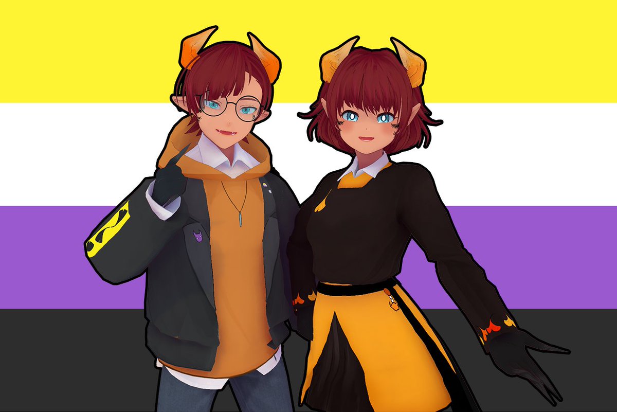 lagpeanut's tweet photo. happy #NonBinaryPeoplesDay✨
friendly reminder that im nonbinary, my place is a safe place for all enbies n trans ppl
we don't owe u any androgyny, gender expression is not the same as gender identity. everyon can express themselves in any way they want
#NonBinaryAwarenessWeek https://t.co/1pi1RqAAWn