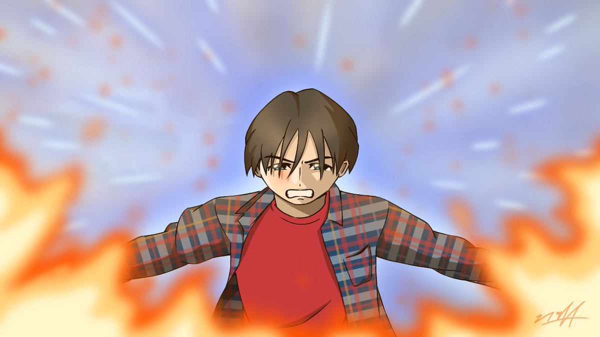Nigory_ACE's tweet photo. なんならイブキくんも頑張って描いたから見てほしい(似てはいない) https://t.co/xyeBeBoRVY