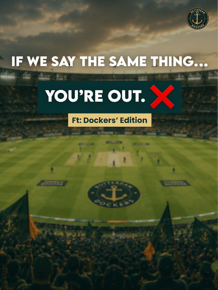 RDockersetpl's tweet photo. Only one rule : No saying the same thing. 🤝🤣

#ETPL | #EuropeanT20PremierLeague | #RotterdamDockers | #KnowYourDockers | #CricketChallenge https://t.co/zrieXaNgcq