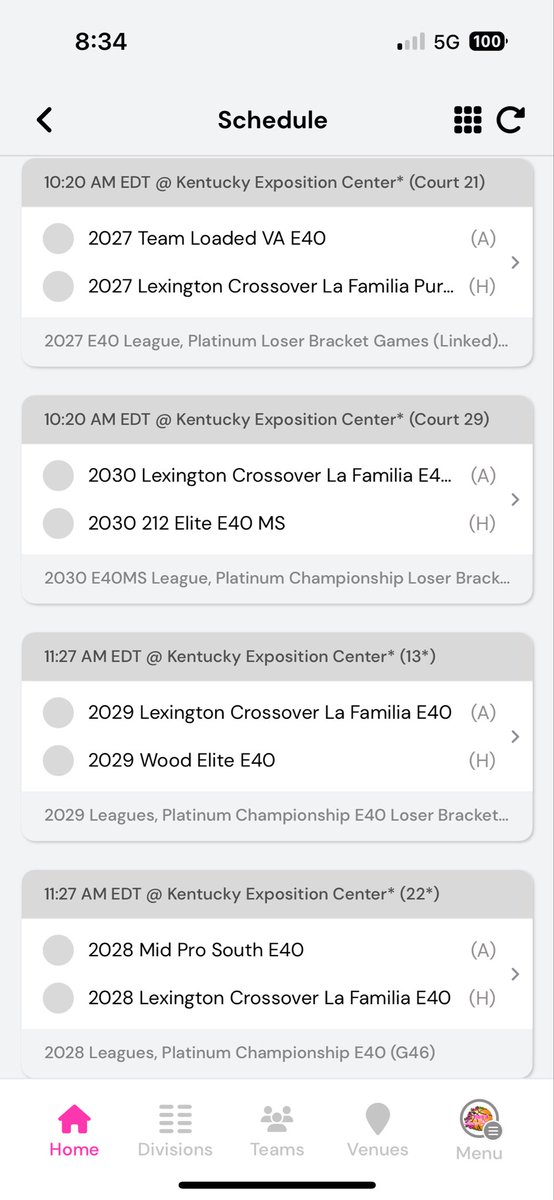 Alese6691's tweet photo. Here are the team’s schedules for today and come watch us finish strong at the Run For The Roses Championship!💪🏀🥰 https://t.co/PtMvHTN07q