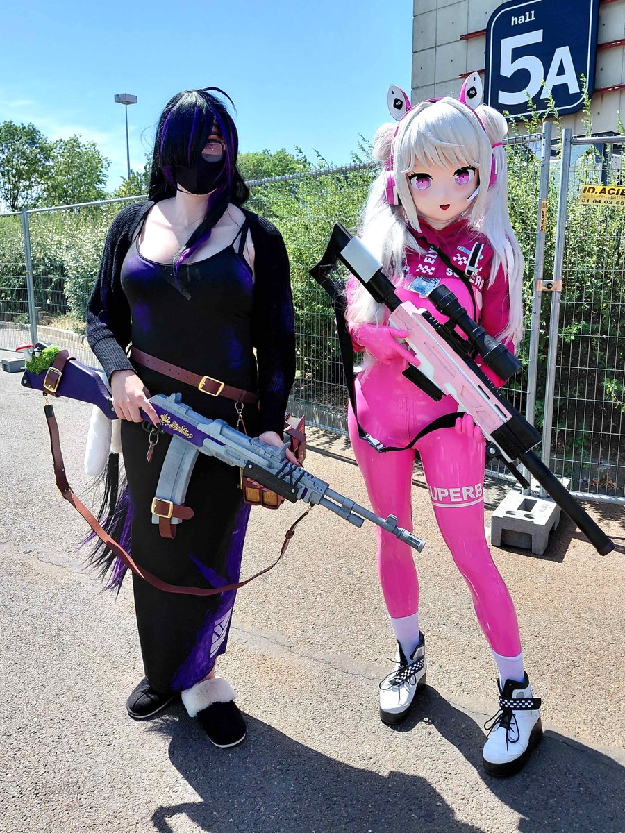 kiguFTW's tweet photo. 38°C didn't stop me from attending the NIKKE fan meetup at #JapanExpo as Alice.

Shoutout to @JuneeCos  for the label. Huge thanks to @\nikke_fr (Instagram) for organizing it and for letting me be part of it!

#着ぐるみ #kigurumi #nikkecosplay #NIKKE https://t.co/900EtuQvuI