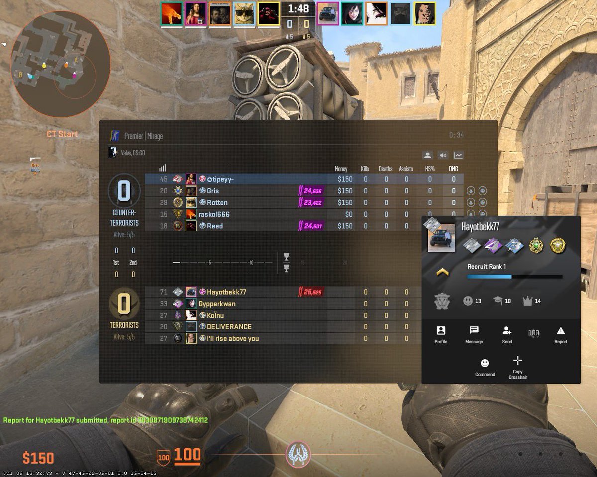 ttipeyy's tweet photo. @FrizzerCS @mrpowek @CounterStrike You can see his improvement throught the seasons 😂😂😂. Jokes aside we won, he was so bad you could wide swing him and kill him easily even though he was holding angles with awp https://t.co/QXvg2SU9PU