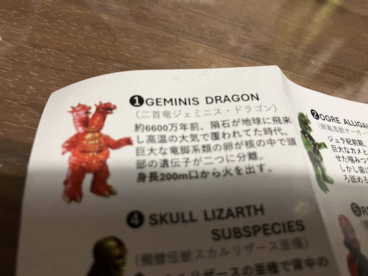 ダブリをよく見たらもう一個で2セットコンプリートでした。1番の二頭竜
