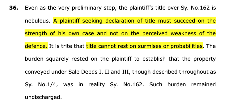 CiteCase's tweet photo. If you are a lawyer or a litigant who has filed a suit seeking declaration of title, you must know this: https://t.co/3kMXau75RK