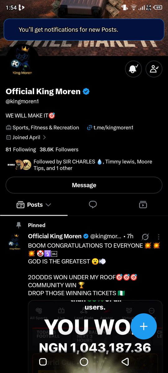 Mishak_mk's tweet photo. @officialmoore7 @kingmoren1 Followed with notification ✅
8108814669
OPAY 

Thank you sir https://t.co/flcwjc6HDb